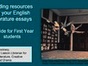 Finding resources for your English Literature First Year essays (video 7:37)