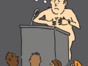 Naked lecturer cartoon