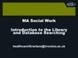 MA Social Work Introduction to the Library and Searching Databases.mp4
